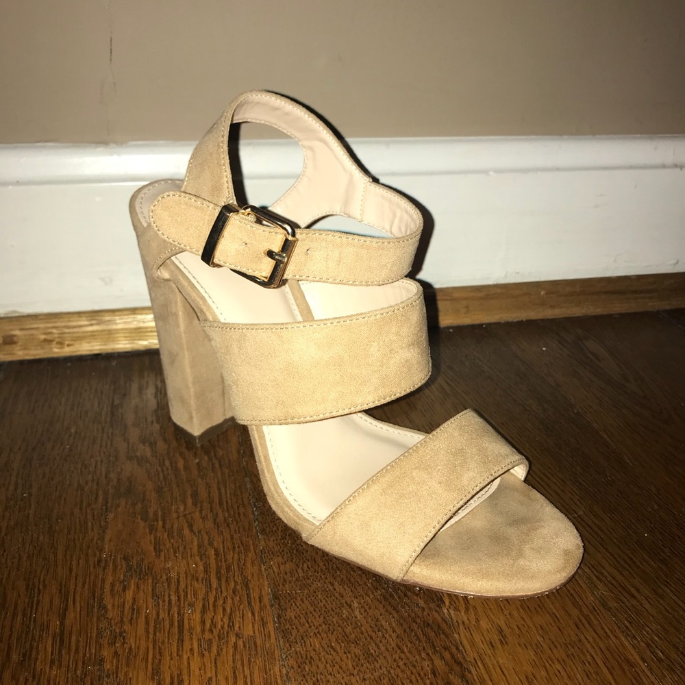 Suede Nude Heels